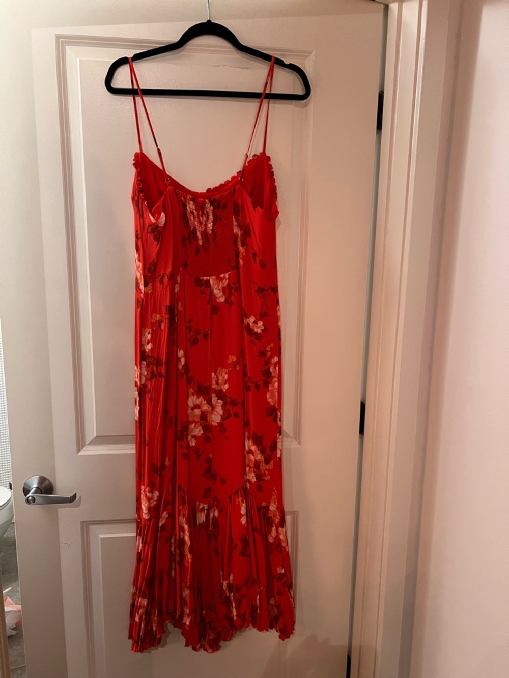 Reformation Red Floral Maxi Slip Dress - Picture 3 of 7